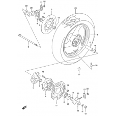 Rear wheel complete assy