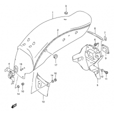 Rear fender              

                  Model x