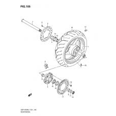 Rear wheel complete assy              

                  Gsf1250sl1 e24