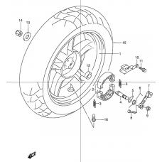 Rear wheel complete assy