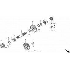 Kick starter spindle