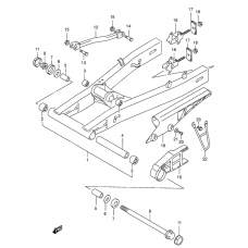 Rear swinging arm