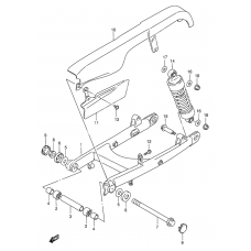 Rear swinging arm