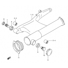 Rear swinging arm