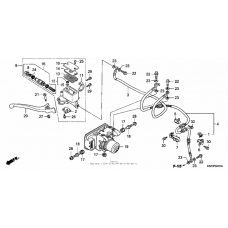 Front brake master cylinder (abs)