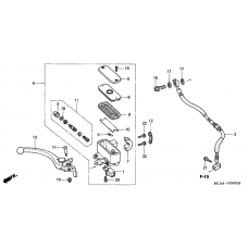 Front brake master cylinder