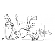 Lever + handle switch + mirror