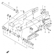 Rear swinging arm