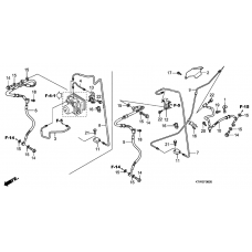 Rr. brake hose/brake pipe