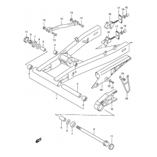 Rear swinging arm