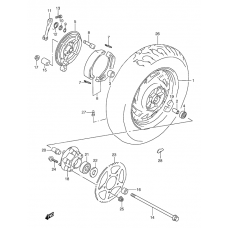 Rear wheel complete assy