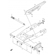 Rear swinging arm