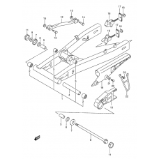 Rear swinging arm