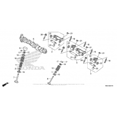 Camshaft + valve (rr.)