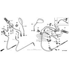 Handle lever + switch + cable