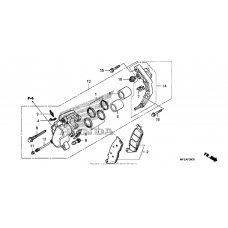 Front brake caliper (vt750c2f/c2b)