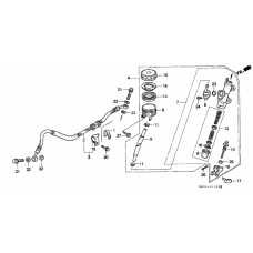 Rear brake master cylinder