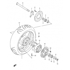 Rear wheel complete assy              

                  Model v/w/x