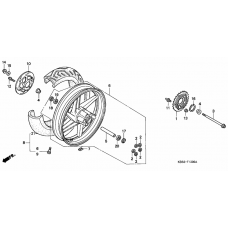 Rear wheel complete assy