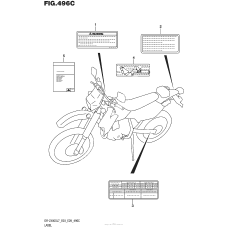 Информационные наклейки (Dr-Z400Sl7 E33)