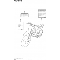 Информационные наклейки (Dr-Z125Ll6 E33)