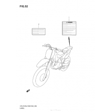 Информационные наклейки (Dr-Z125L E33)