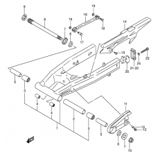 Rear swinging arm