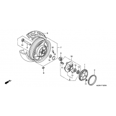 Rear wheel complete assy