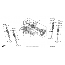 Camshaft + valve