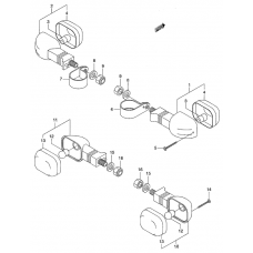 Turnsignal front & rear lamp              

                  Excep model w p4,  p53