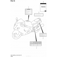 Информационные наклейки (Gsx1300Ral4 E03)