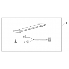 Rear spoiler pewter silver metallic