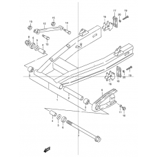 Rear swinging arm