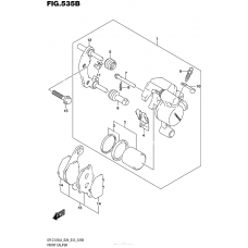 Передний тормозной суппорт (Dr-Z125Ll6 E33)