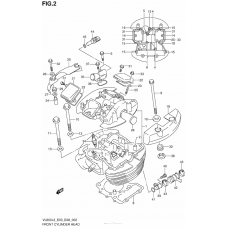 Передняя головка цилиндра & Прокладка головки & Свеча зажигания (Vl800L3 E03)