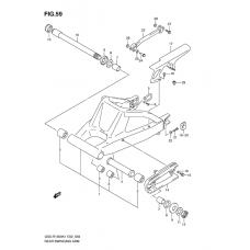 Rear swinging arm