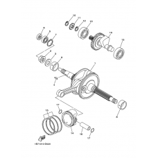 Crankshaft, piston