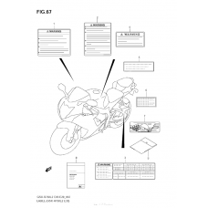 Информационные наклейки (Gsx-R750 L2 E33)
