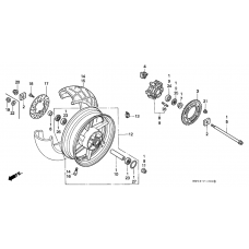 Rear wheel complete assy