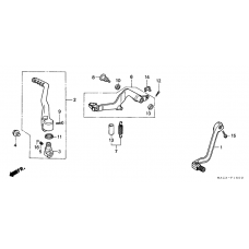 Change pedal/brake pedal/ kick starter arm