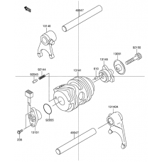 Gear change drum/shift