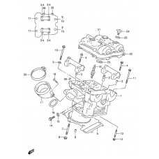 Rear cylinder head