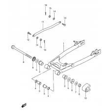 Rear swinging arm