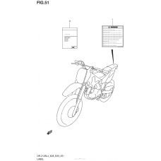 Информационные наклейки (Dr-Z125Ll4 E28)