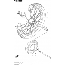 Переднее колесо (Dr-Z125Ll6 E33)