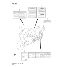 Информационные наклейки (Gsx-R600L3 E28)