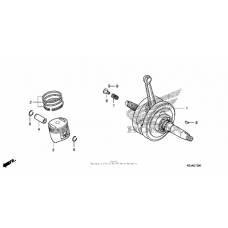 Crankshaft + piston (crf80f)