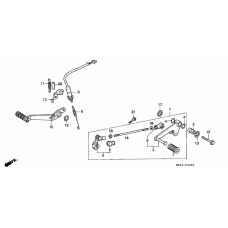 Brake pedal/change pedal