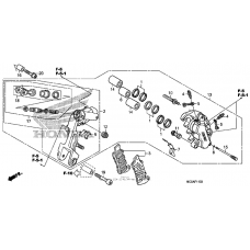 Left front brake caliper ('08-)