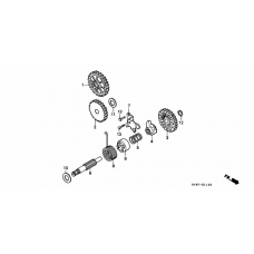 Kick starter spindle